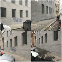Hausmauer wieder ohne Graffiti