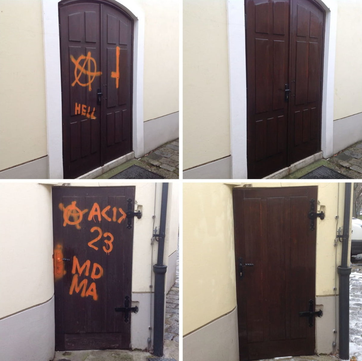 Graffiti entfernen von Türen