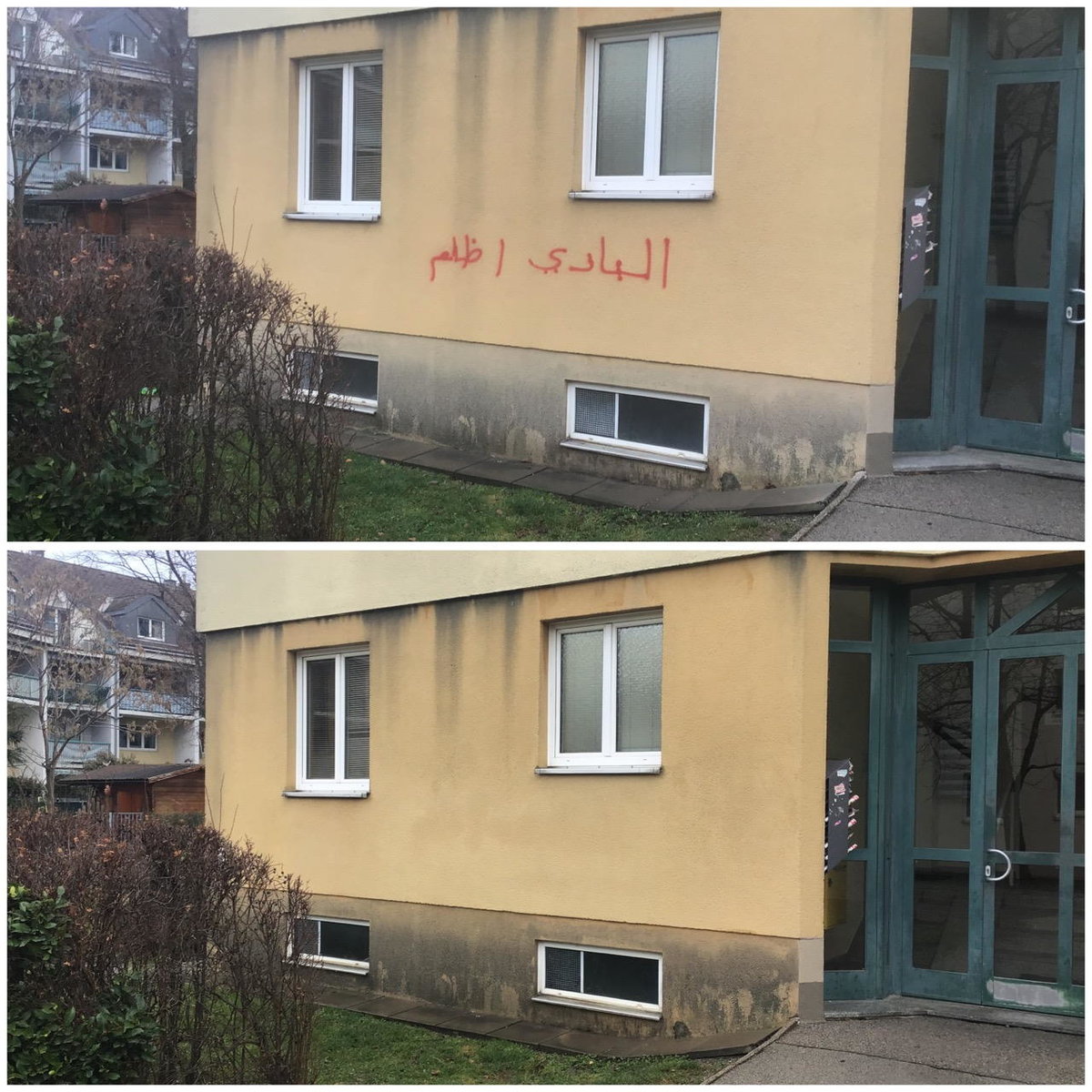 Graffiti freie Hausmauer